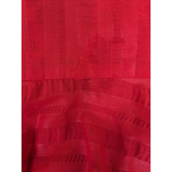 Jean Varon dress, 1960s / 1970s ruffled shirt dress, long bishop Sleeves RED - Picture 6 of 7